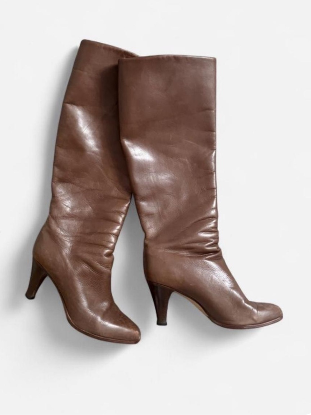 Vintage 90s Nickels Italian Leather Knee High Boots